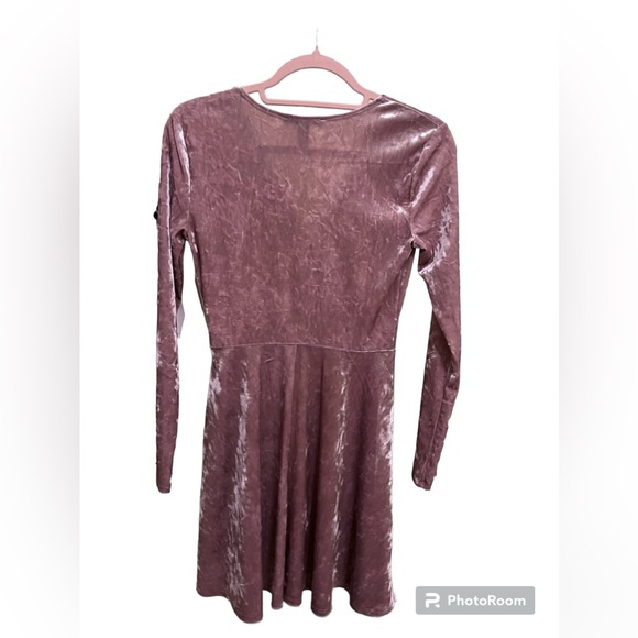 velvet cut out dress, purple/pink - Picture 2 of 2
